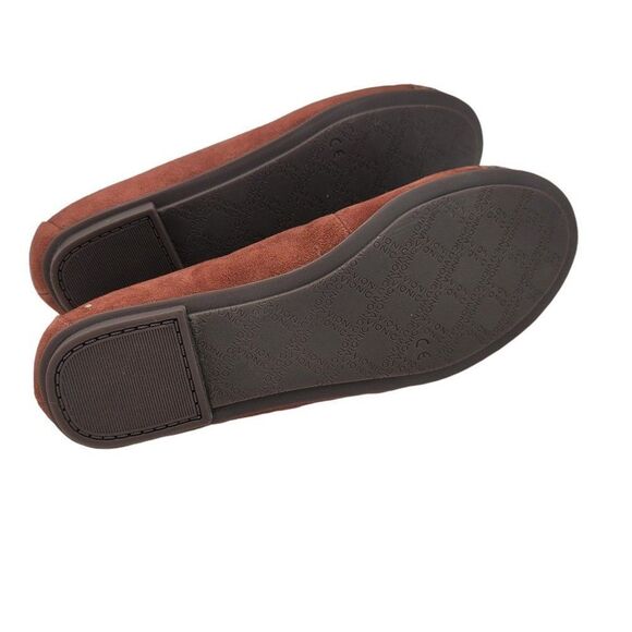 Vionic Ballet Flats Brown Suede Python New Snake Womens Size 5 - Picture 7 of 8